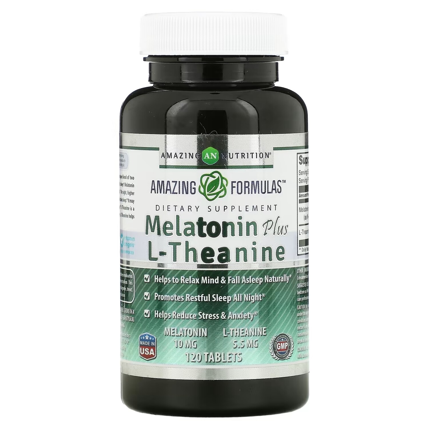

Мелатонин с L-теанином Amazing Nutrition, 120 таблеток