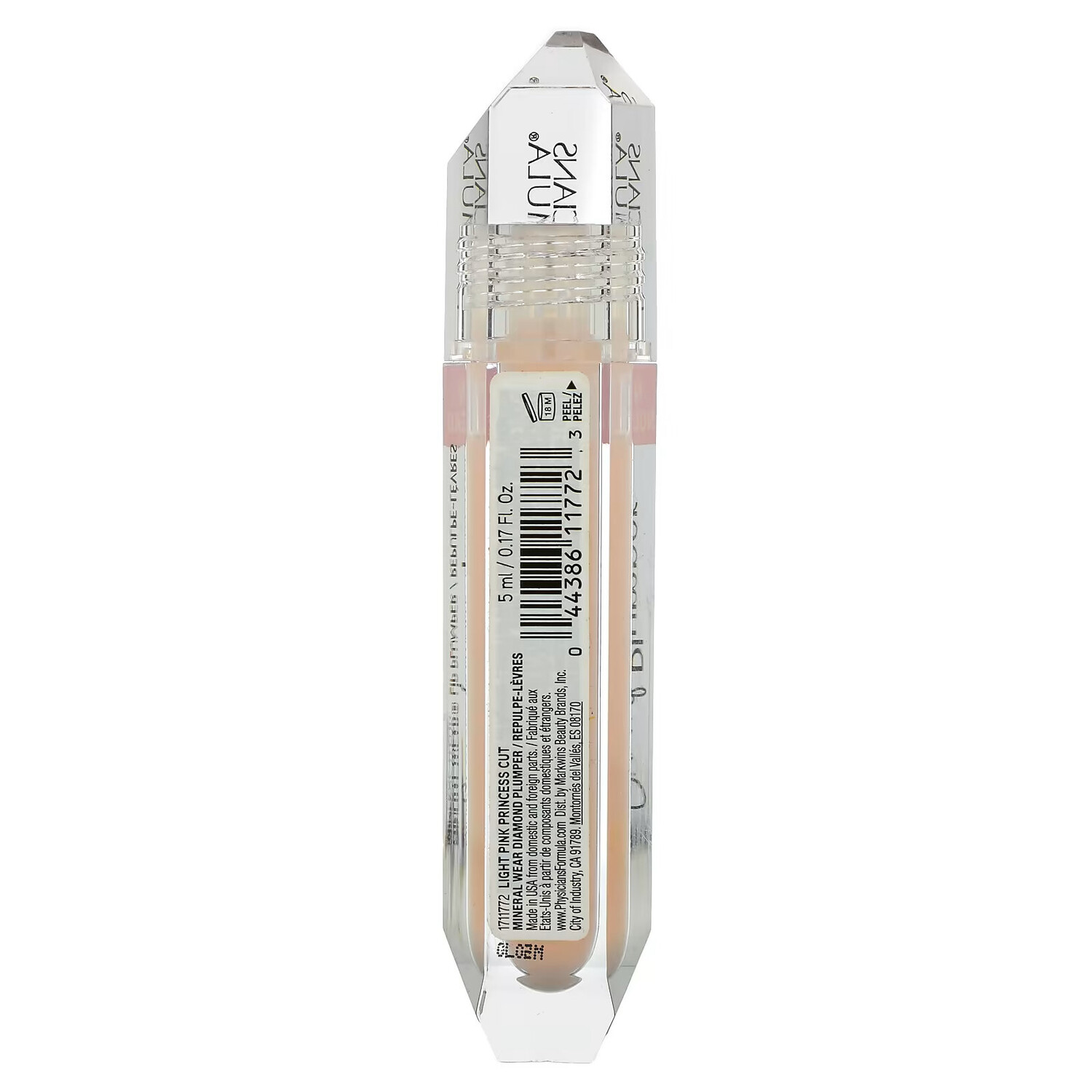 Physicians Formula, Diamond Plumper, Mineral Wear Lip Plumper, светло-розовая огранка Princess, 0,17 жидкой унции (5 мл) — фото 3