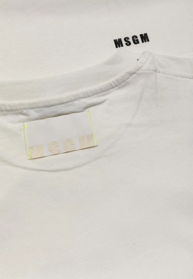 Футболка, хлопок, для детей Msgm, белый — фото 3