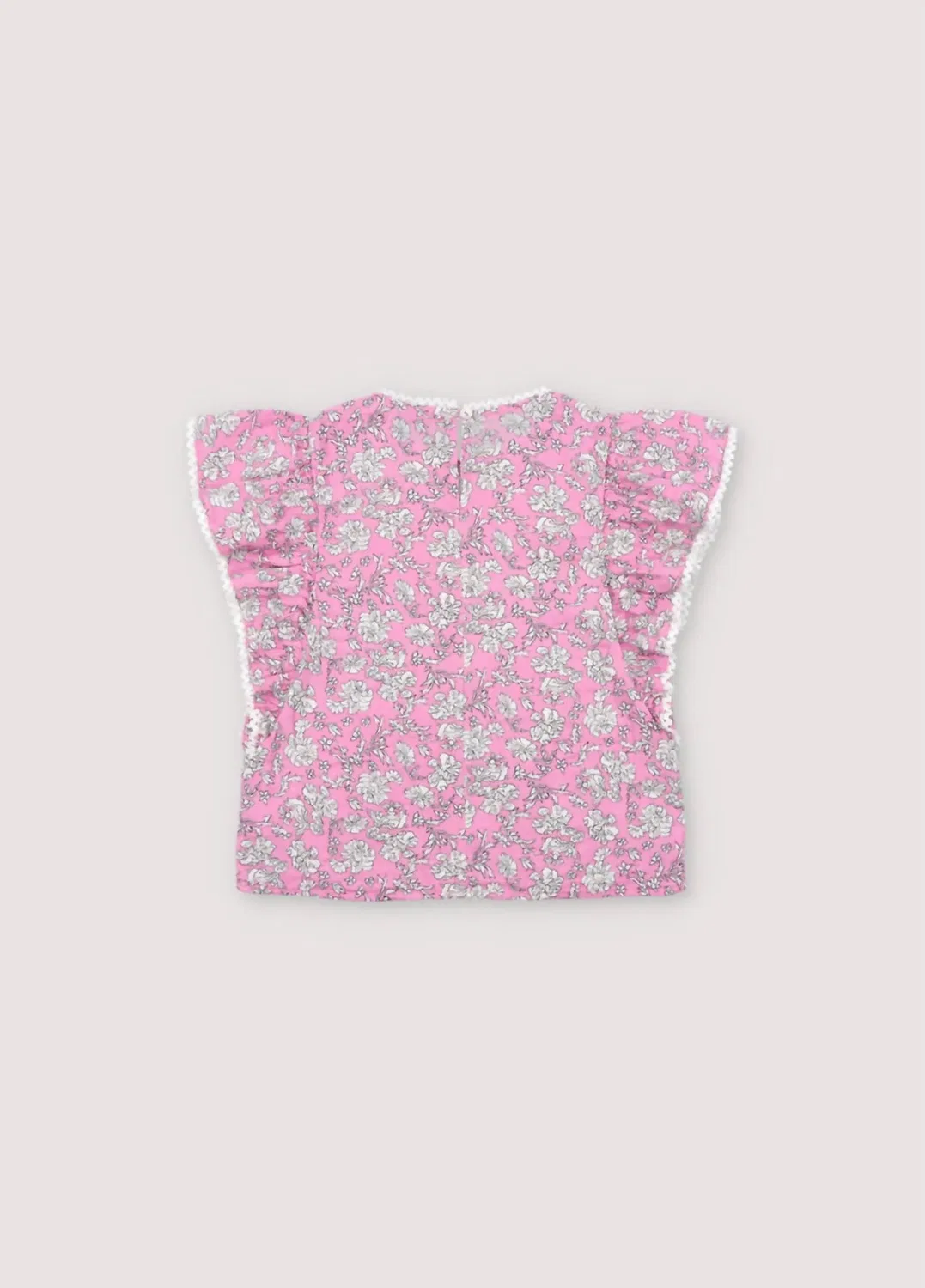 Блузка Melina для девочек с принтом пионов и гибискуса The New Society, Peony Hibiscus Print — фото 2