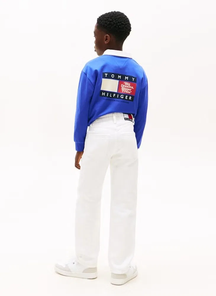 Джинсы мешковатые с флагом бренда Tommy Hilfiger, джинсовый архив — фото 2