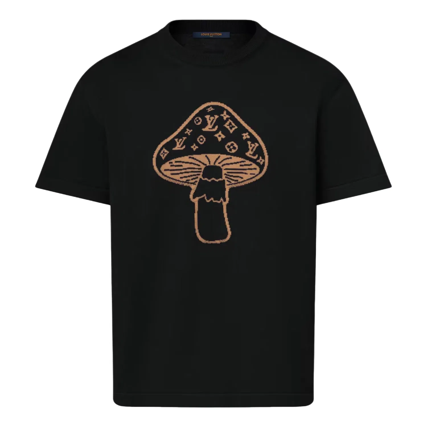 Мужская футболка с интарсией Intarsia Mushroom LOUIS VUITTON, черный