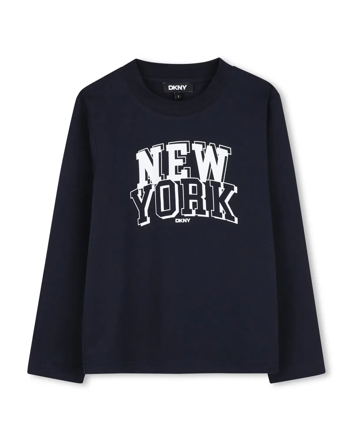 Детская футболка с длинным рукавом с принтом DKNY, Navy