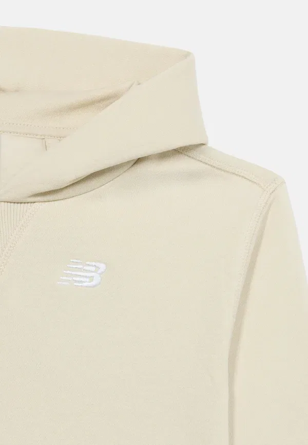 Худи хлопковое Small logo hoodie New Balance, Beige, бежевый — фото 4