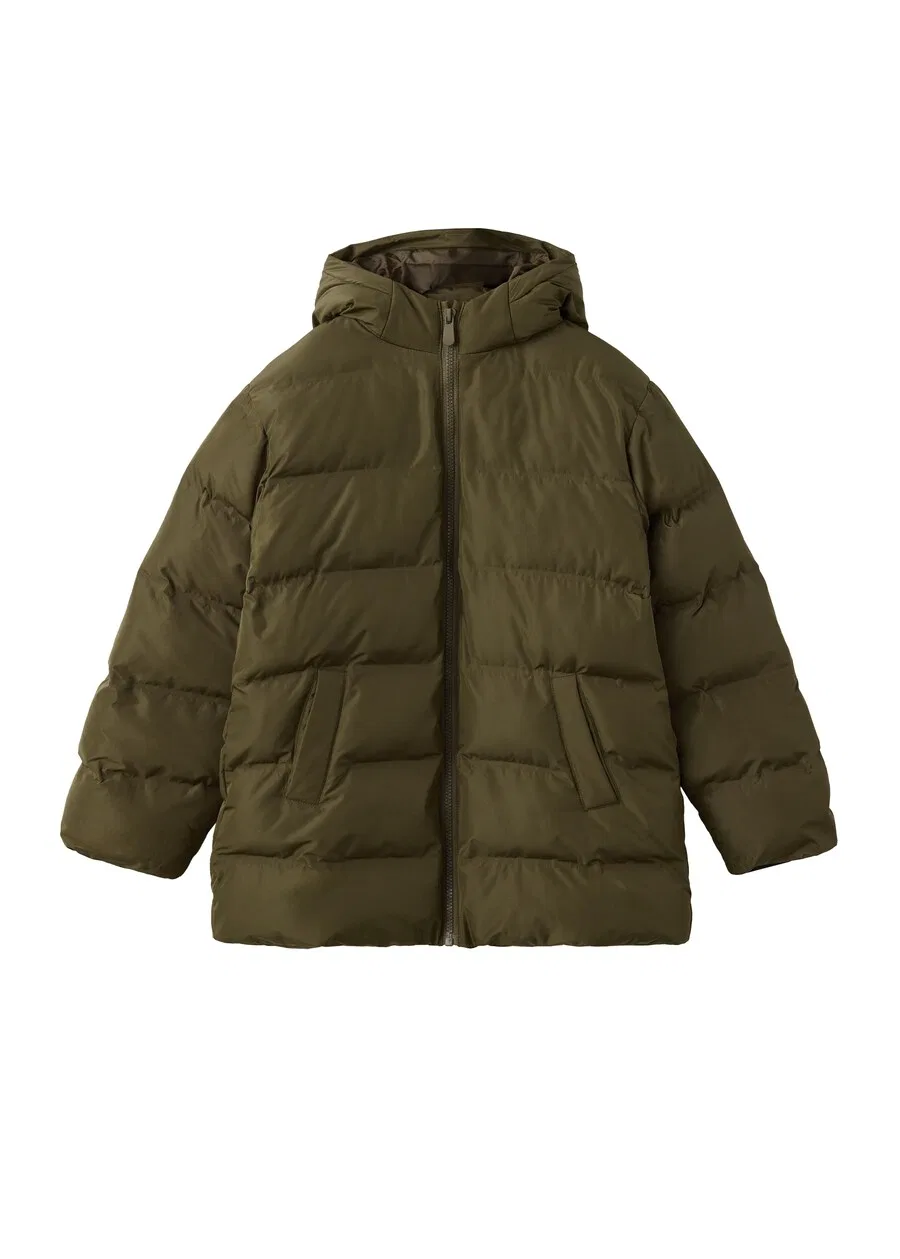 Детская куртка MANGO KIDS Between-Season Jacket 'AFRILONG' зеленого цвета