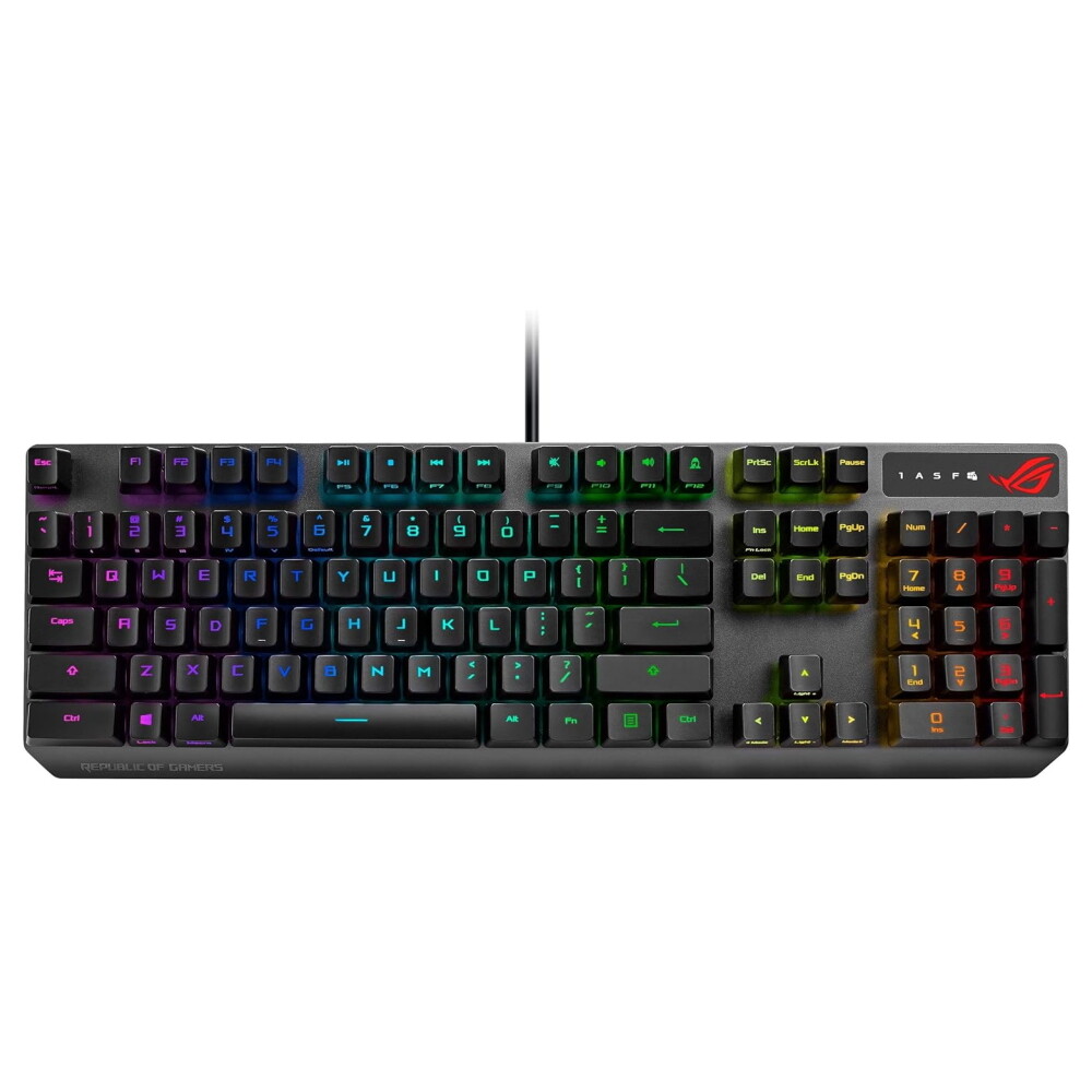

Клавиатура игровая ROG Strix Scope RX, RX Red, ABS, английская раскладка, черный
