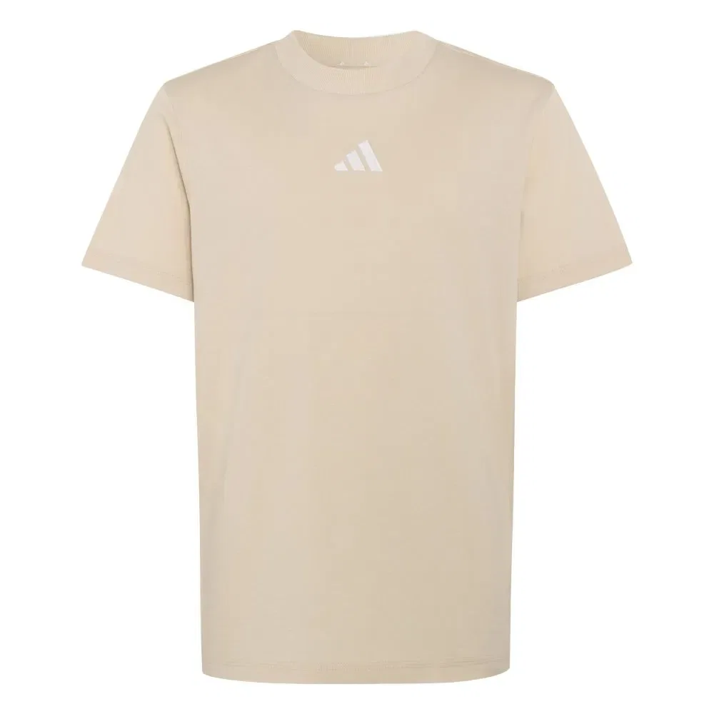 Футболка с коротким рукавом Adidas Essentials Small Logo, бежевый