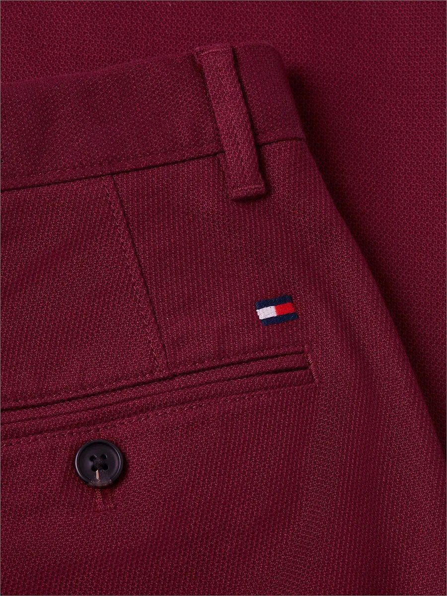 Брюки-чиносы TOMMY HILFIGER Regular Chino Pants 'Dover' в цвете Bordeaux — фото 4