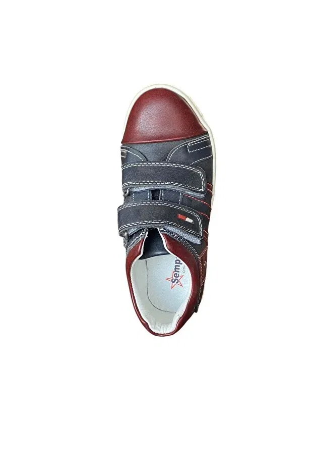 Детские туфли для мальчиков на низком каблуке Bayrak, Navy Blue Burgundy — фото 4