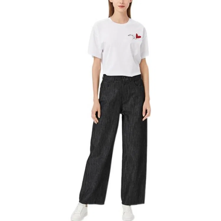 Футболка с круглым вырезом, минималистичный стиль, Emporio Armani, White — фото 3