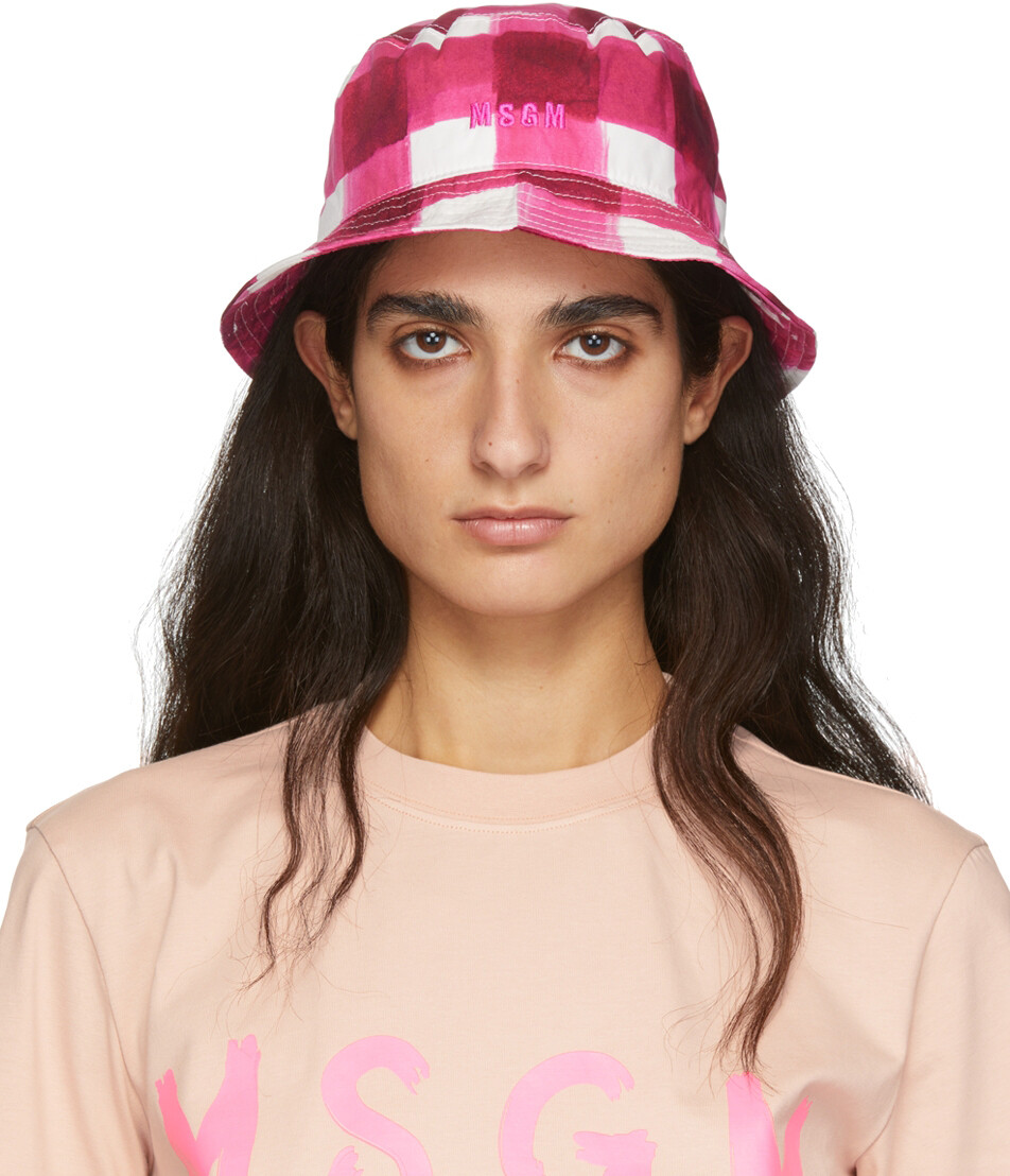 

Розовая панама в шотландскую клетку MSGM