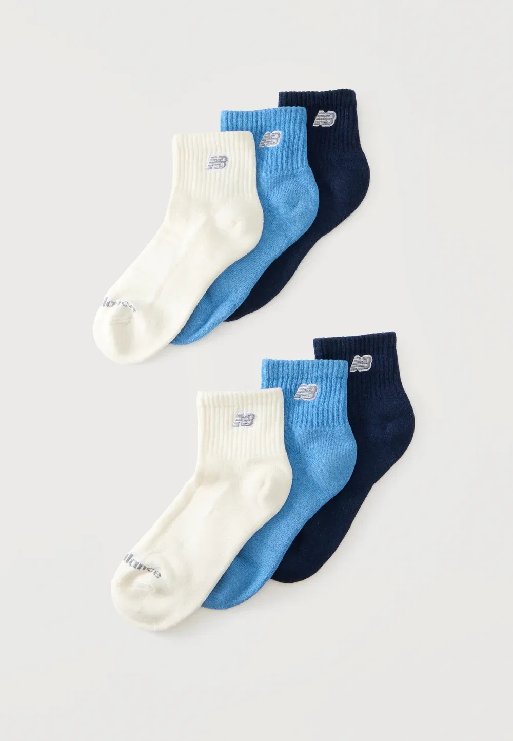 Носки унисекс с нашивкой и логотипом, комплект из 6 пар New Balance, Blue