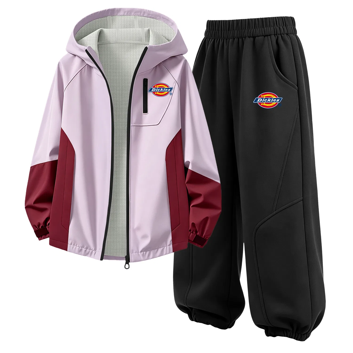 Детский спортивный костюм с капюшоном Silicone Standard K Cloud Cherry Blossom Pink+Black Dickies