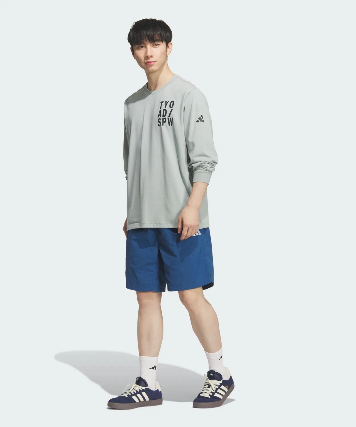 Мужские шорты свободного кроя с плетением Must Haves Loose Fit Woven 8 Inch Baggies Adidas, Blue — фото 3