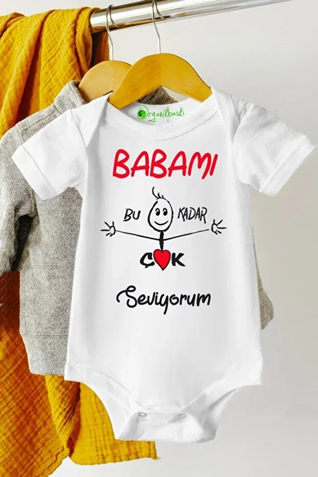 Детское боди с принтом I Love My Dad So Much Scubapromoturkey, Whiteba