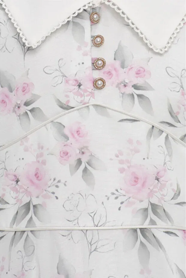 Детское платье для девочек с принтом Evening dresses flower patterned girls long graduation and ceremony dress 8-9-10-11-12-13-14-15 years old 36386pr Pamina, Pink — фото 4
