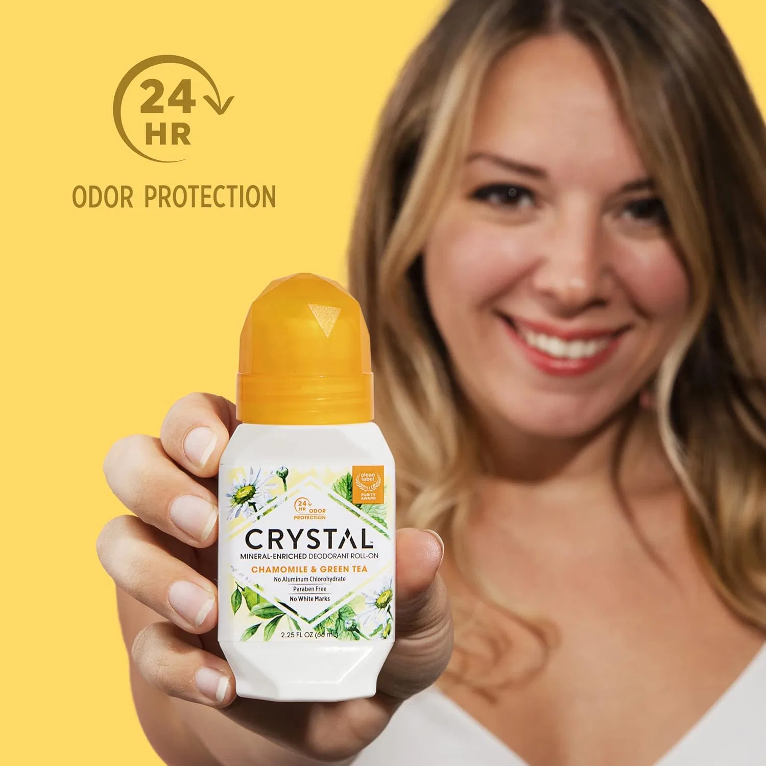 Дезодорант роликовый Crystal Essence Chamomile/Green Tea, 3 шт, 191.3 г — фото 3