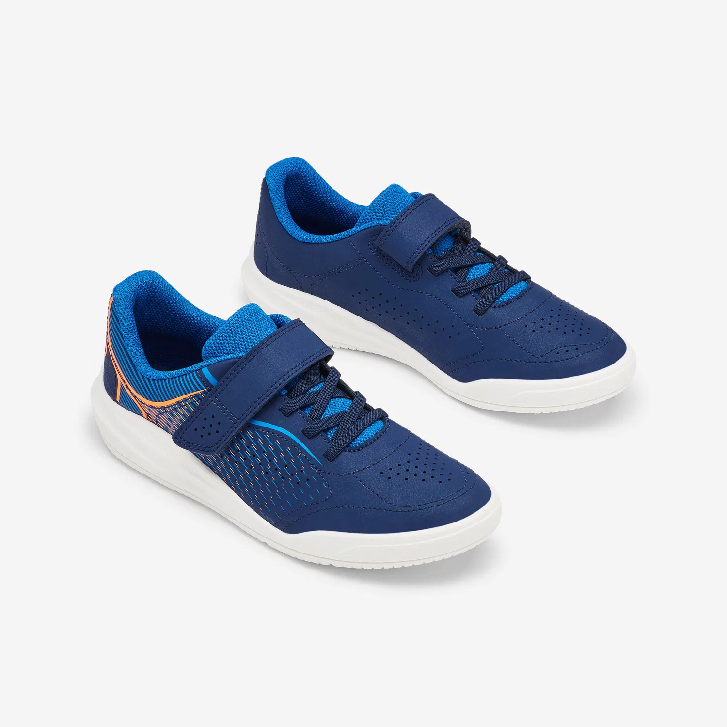Детские кроссовки с липучкой Play Protect Decathlon, Navyblau Konigsblau Helles Tomatenrot — фото 2