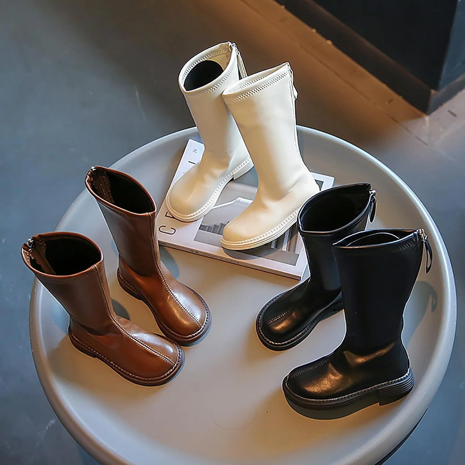 Детские сапоги для верховой езды с принтом High Tube Riding Boots FXiaoy, Black — фото 3
