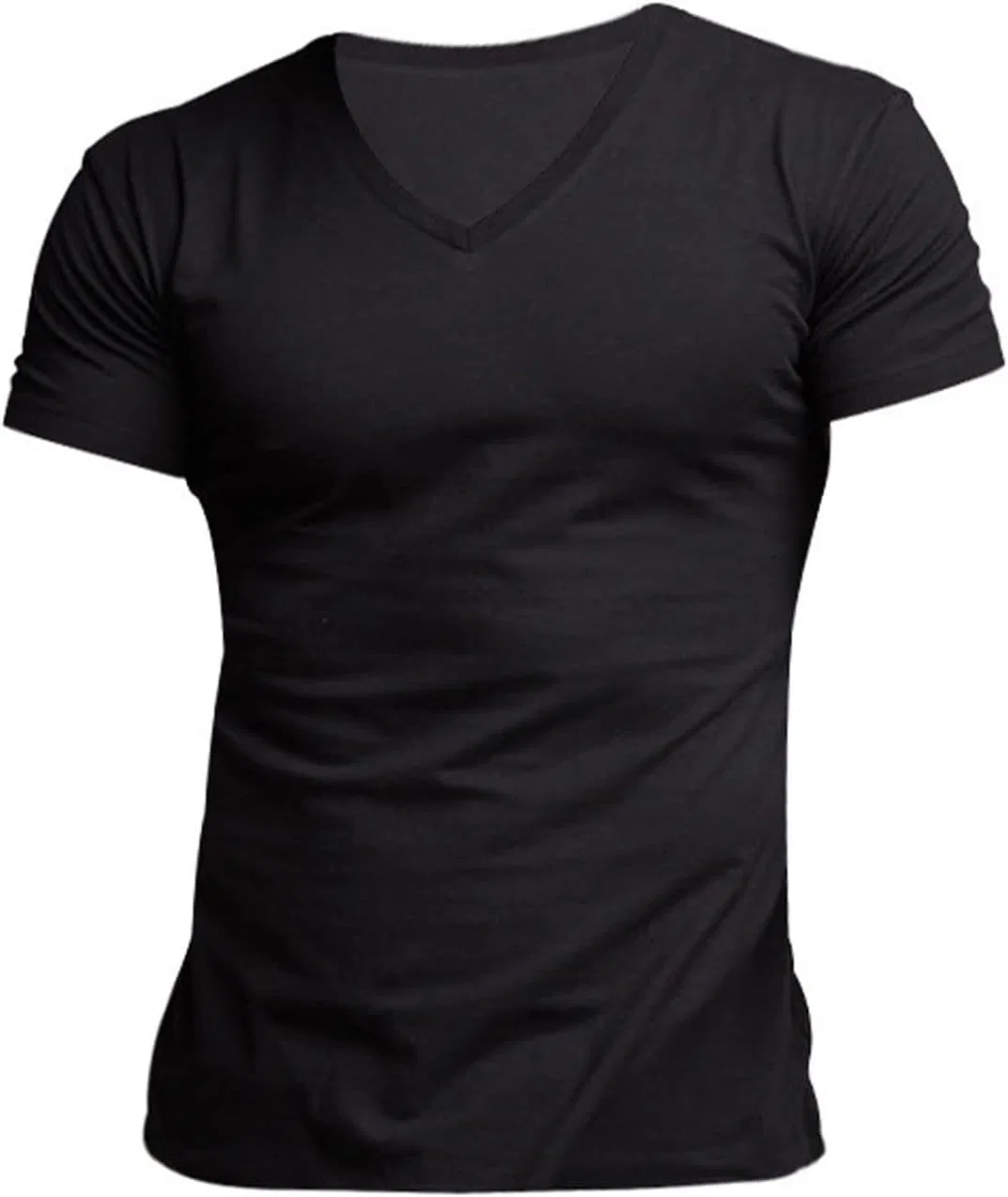 Мужская футболка с V-образным вырезом Muscle Shirt, Black — фото 3