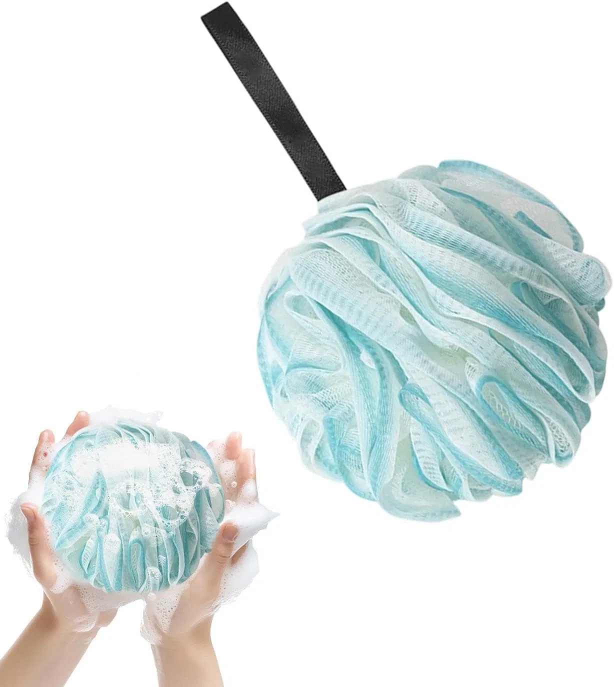 Мочалка для душа из люфы, Generisch, 1 шт, Cyanblau