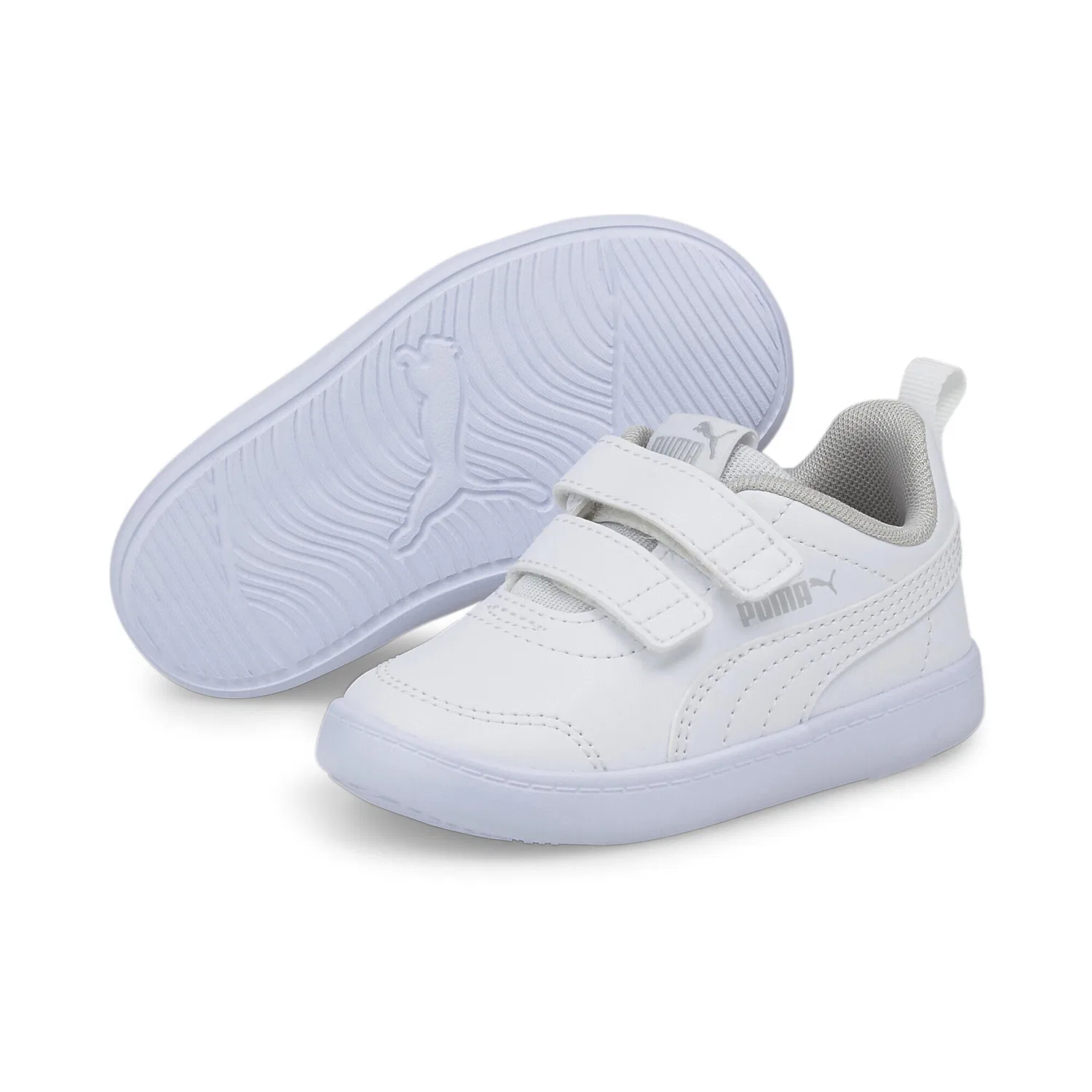Детские кроссовки Puma Courtflex V2, Цвет Weiss / Grau / Konigliches Lila