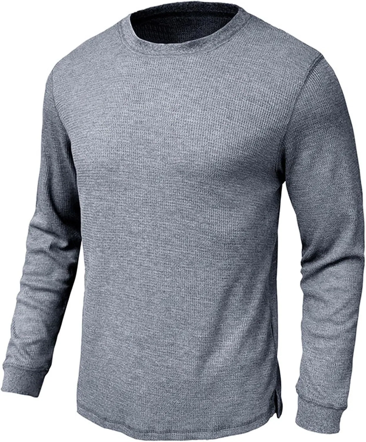 Мужская облегающая футболка с длинным рукавом Athletic Fit, Gray — фото 3