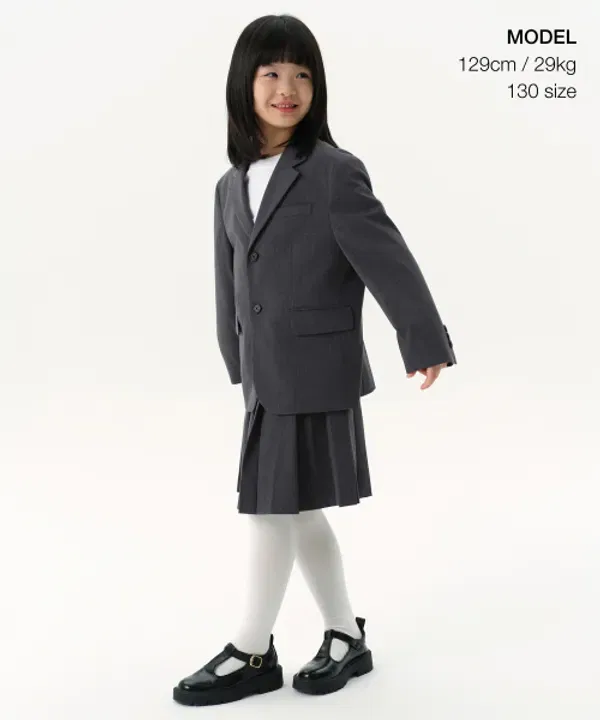 Блейзер классический, Musinsa Standard Kids, серый — фото 2
