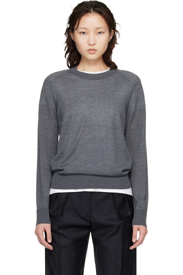 

Loulou De Saison Серый свитер Ditto Fluid