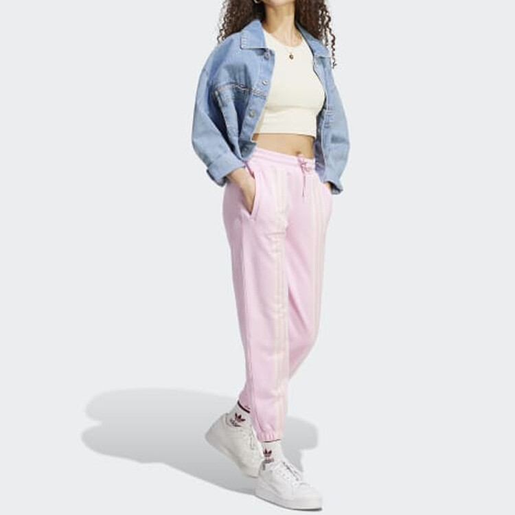 70-е повседневные брюки женские розовые Adidas Originals — фото 2