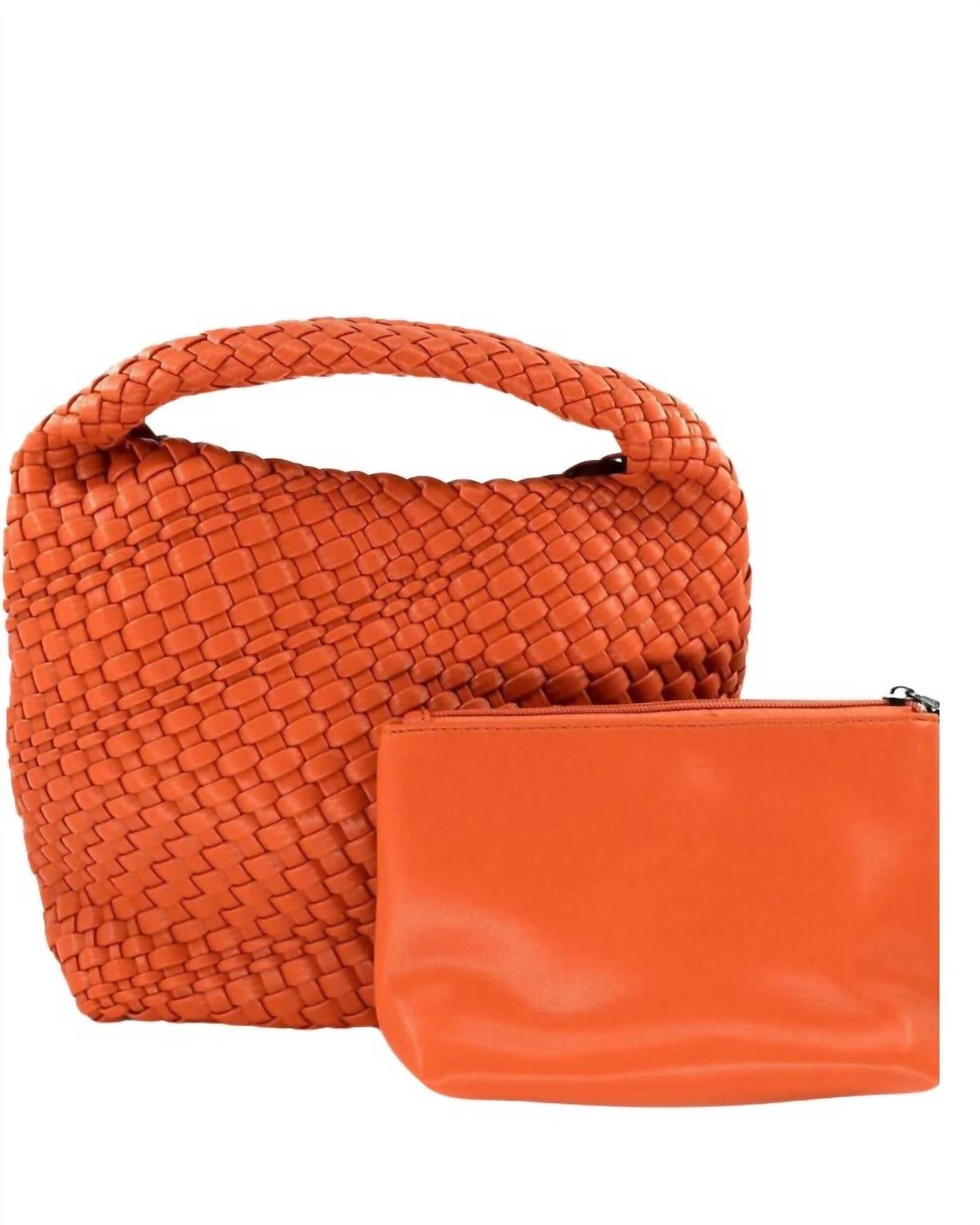

Женская мини-сумка хобо в ажурном стиле, оранжевая BC Handbags