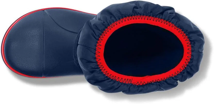 Детские зимние сапоги для девочек Winter Puff Crocs, Navy/Red — фото 4