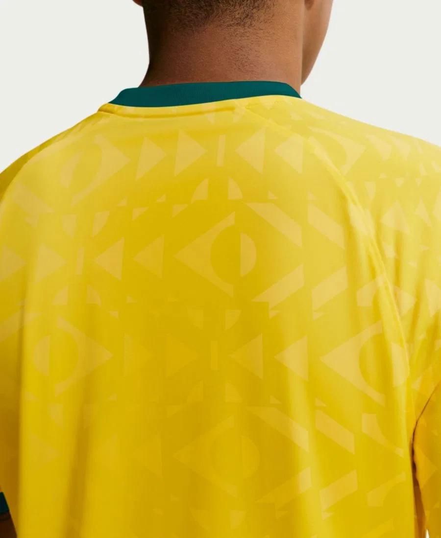 Мужская желтая домашняя футболка сборной Бразилии по футболу Dri-FIT с сублимационной печатью Nike, Yellow — фото 2