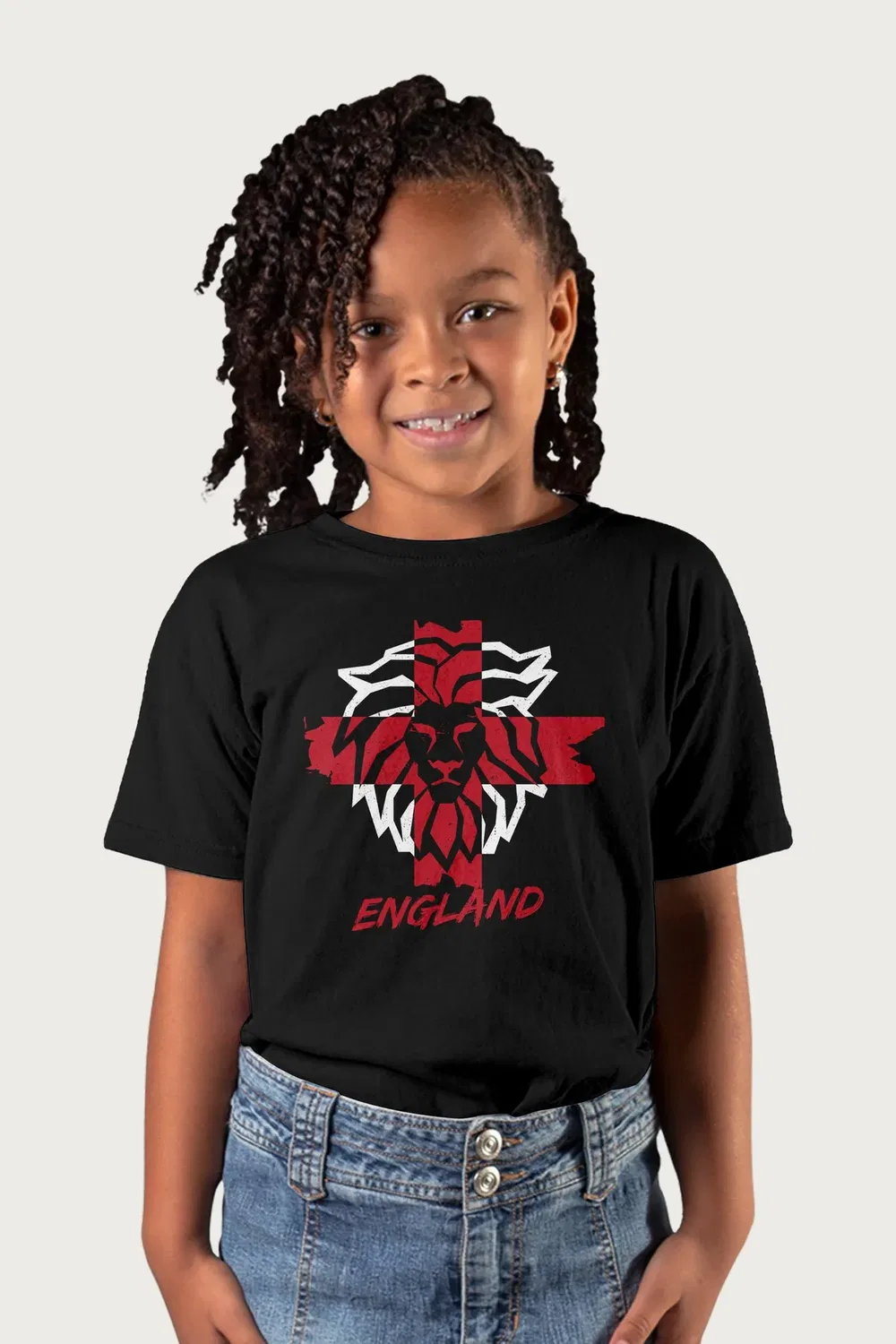 Футболка с принтом England Lion Mane Coto7, Black