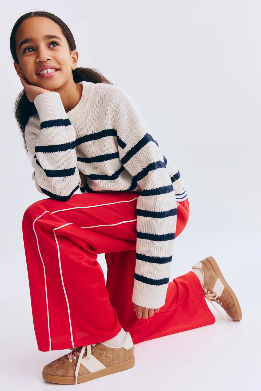 Спортивные штаны с широкими штанинами H&M, Rot — фото 2