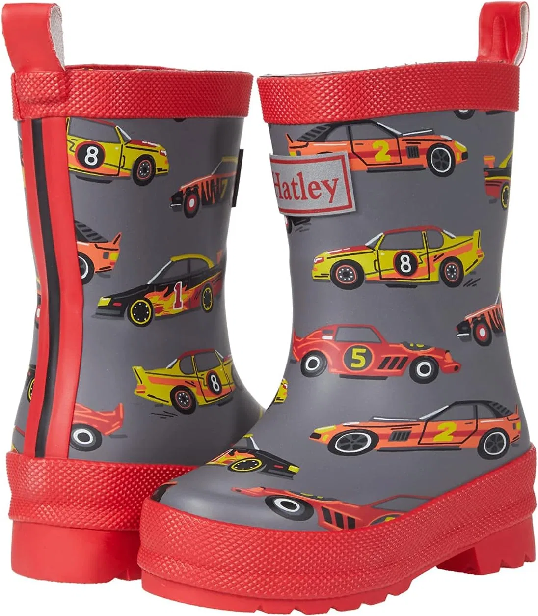 Детские дождевые сапоги с принтом Hatley, Matte Classic Race Cars