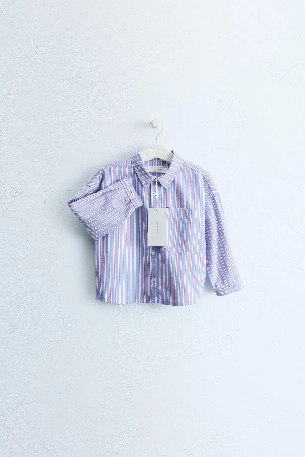 Рубашка в полоску с карманом от Zara Timeless, Blue