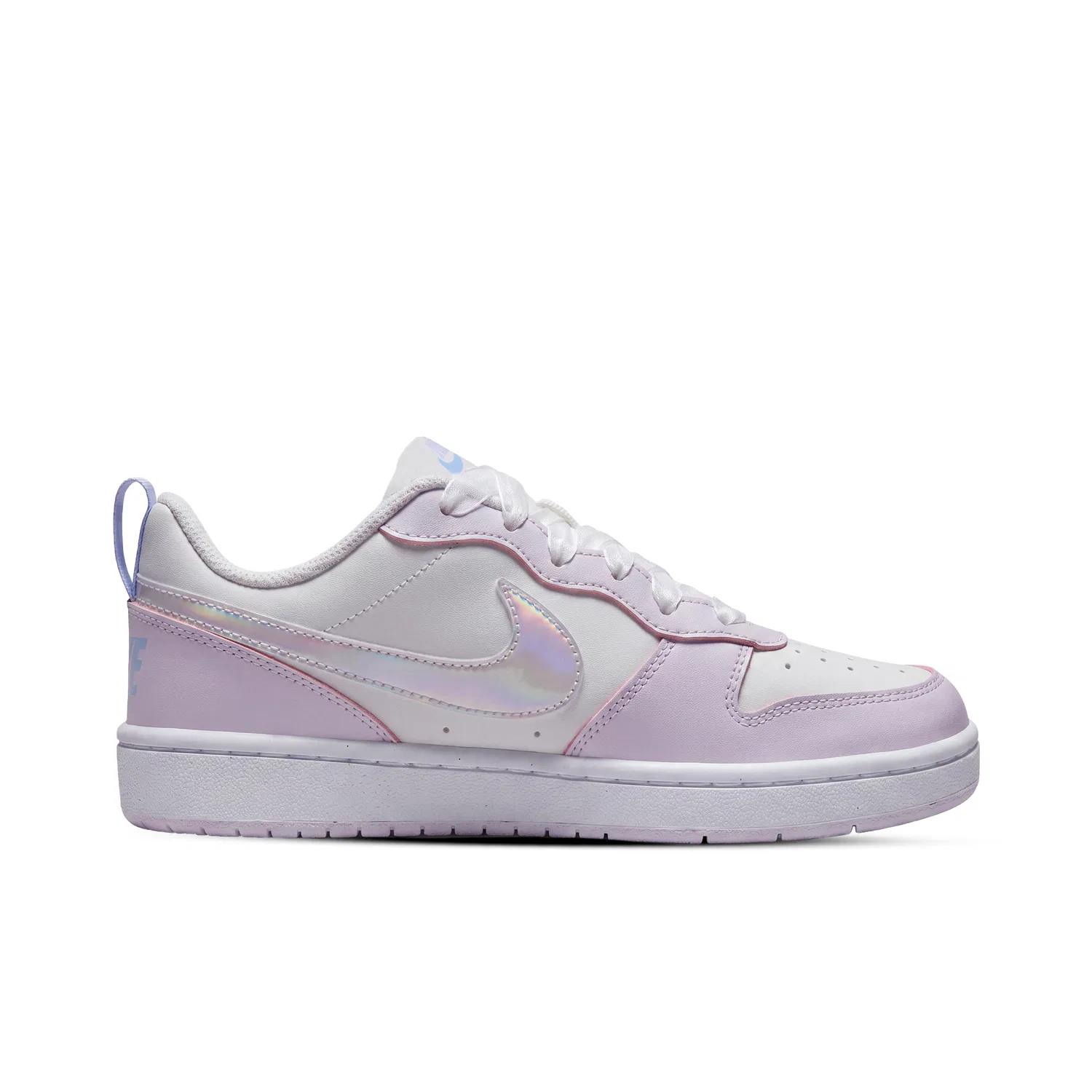 Детские кроссовки для скейтбординга с принтом COURT BOROUGH RECRAFT Nike, White Pink — фото 4