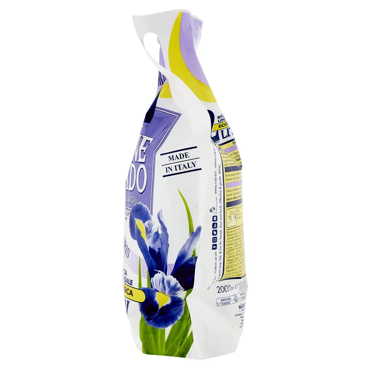 Жидкое мыло, Talc & Iris, Milmil, 4 x 2000 мл, White — фото 3