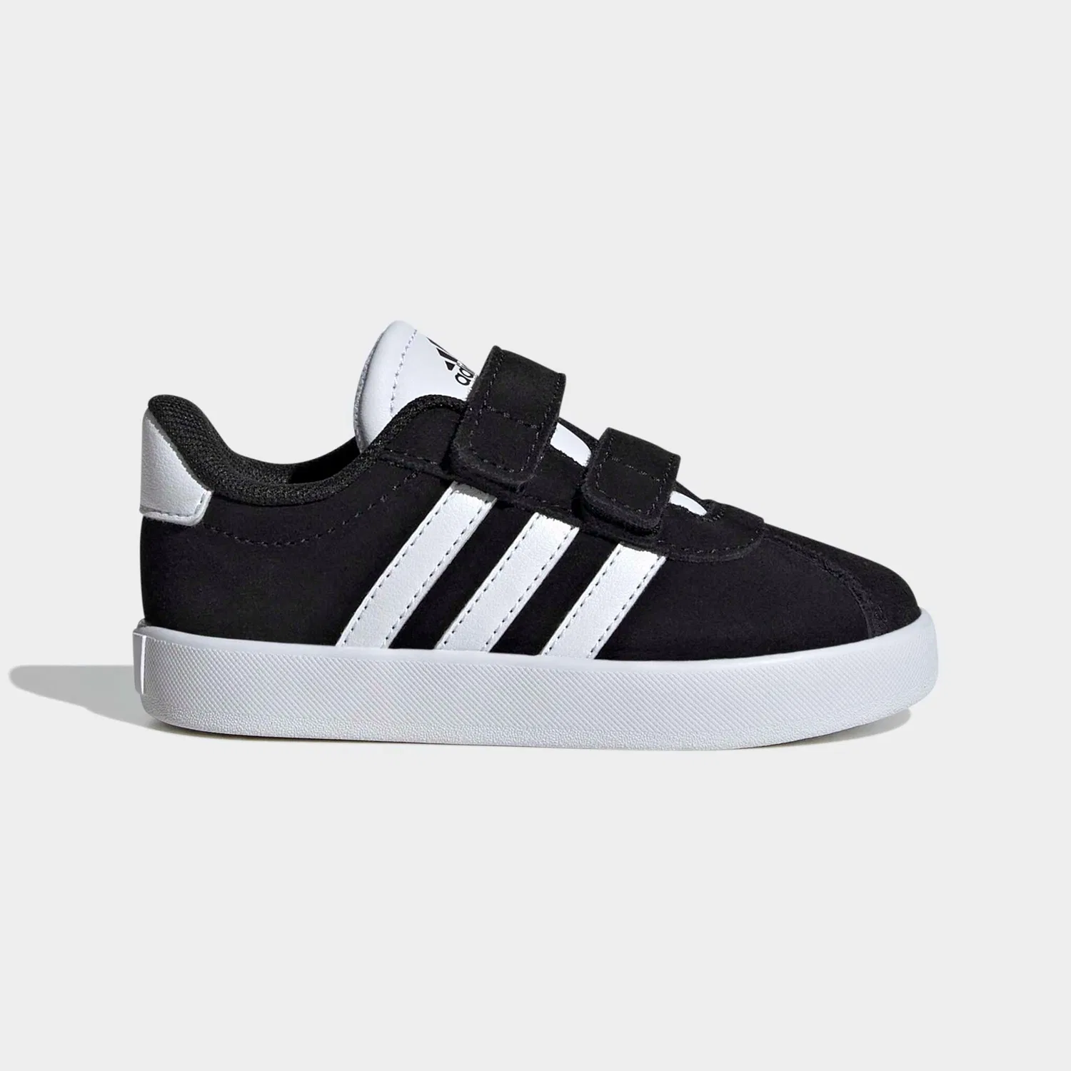 Детские кроссовки на липучках Adidas VL Court 3.0, Core Black/White/Core Black — фото 2