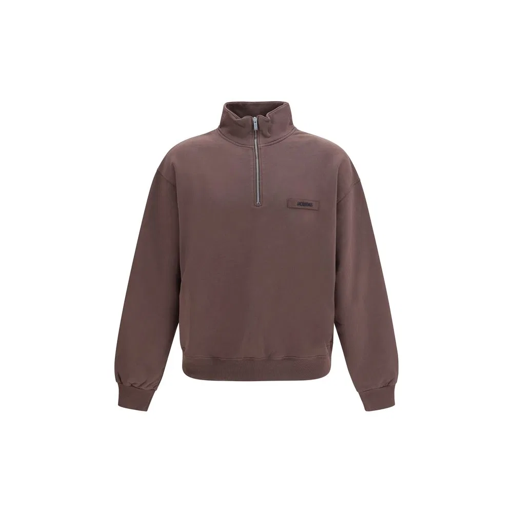 Мужской свитшот оверсайз с воротником-стойкой и молнией Le Camionneur Jacquemus, Brown