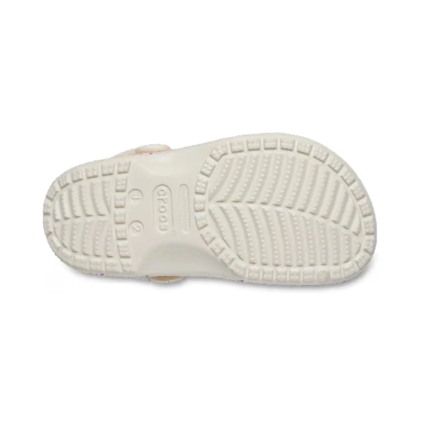 Шлепанцы светящиеся в темноте с цветными брызгами Classic Paint Splatter Crocs, Beige Mehrfarbig — фото 3