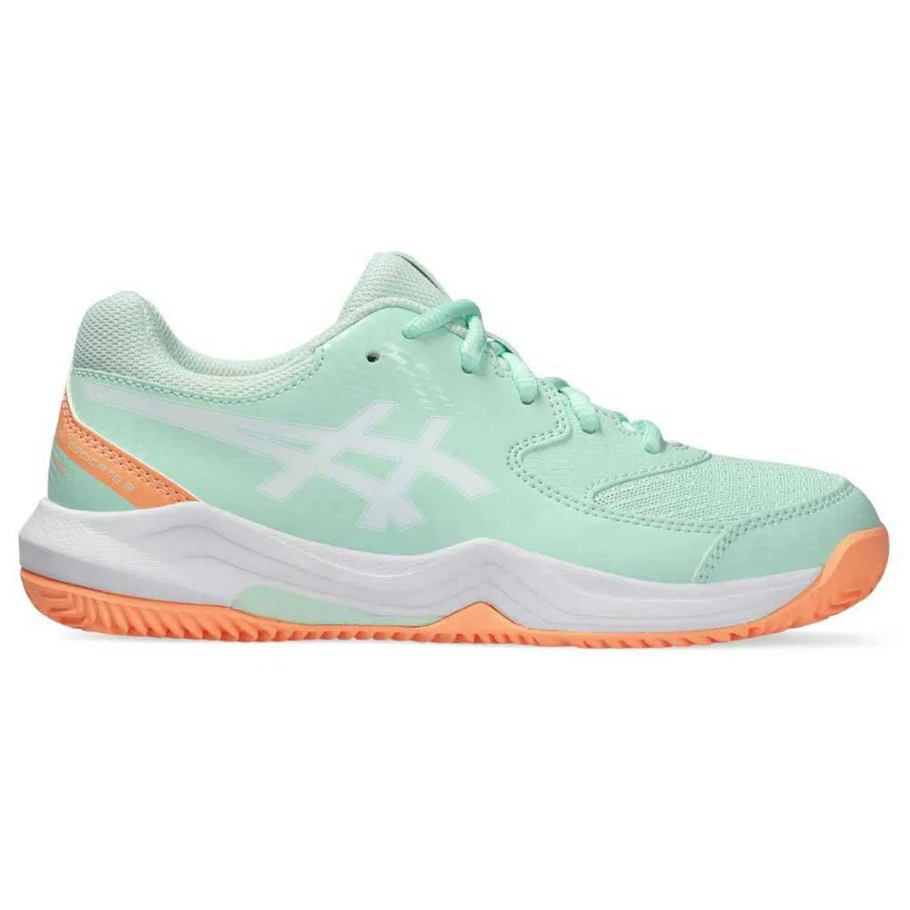 Детские кроссовки для мальчиков с гелевой амортизацией Gel Dedicated 8 Padel Gs ASICS, Mint Tint White