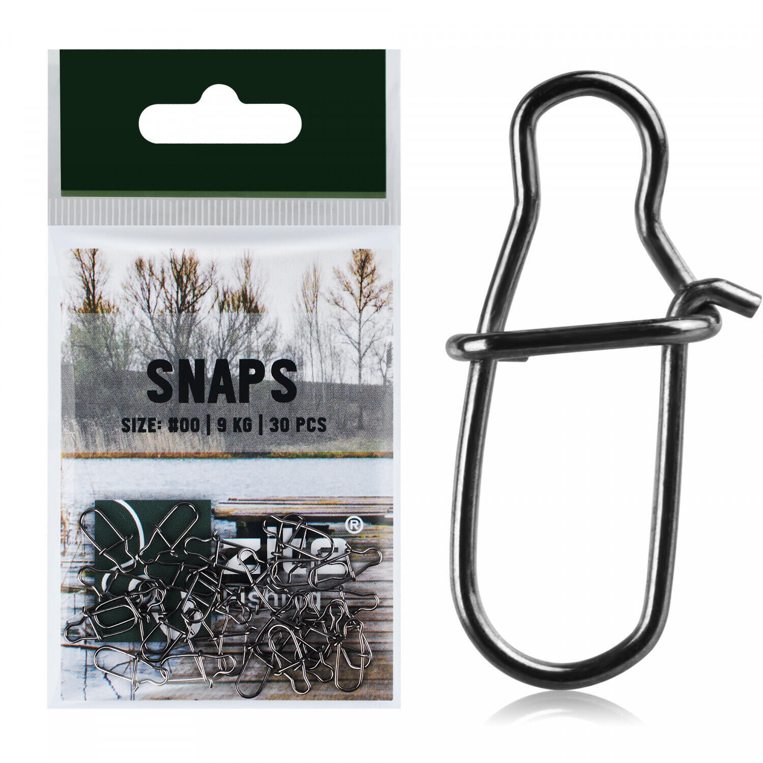 

Snaps Carabin Hanger Fishing Gr. 00# 9кг 30шт Зайт Рыбалка ZITE, серебро