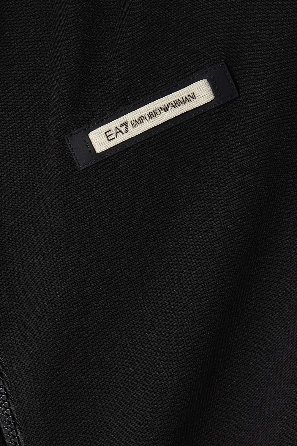 Худи хлопковое с принтом Logo Series Emporio Armani, черный — фото 4