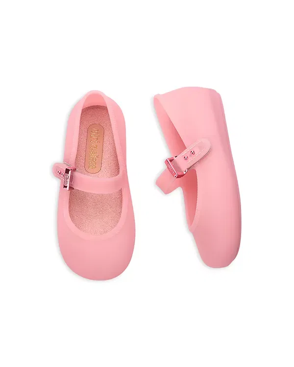 Детские балетки для девочек с мягкой подошвой Mini Melissa, Milky Pink — фото 3