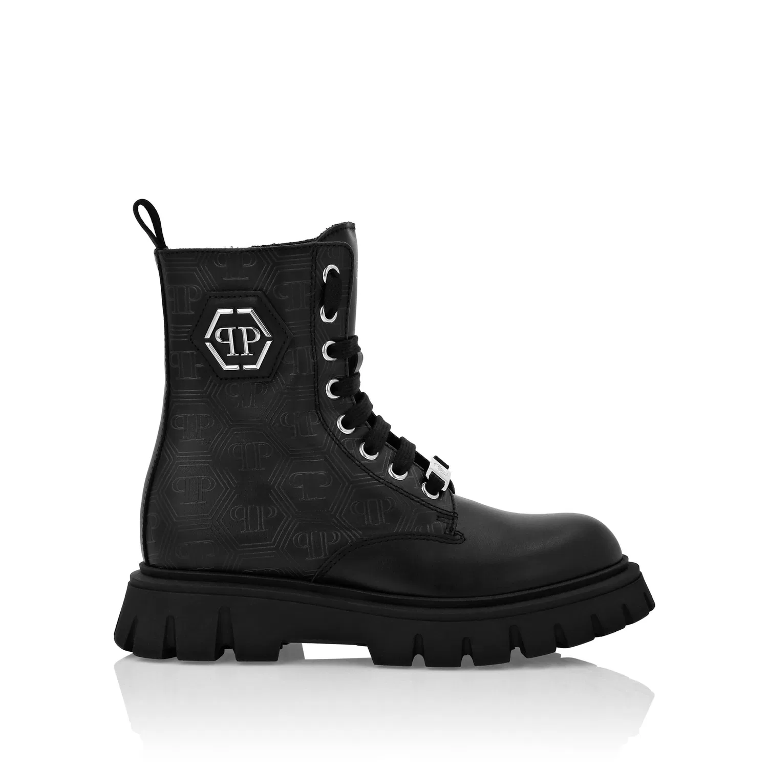 Детские ботинки с шестиугольным логотипом PHILIPP PLEIN, Black — фото 3