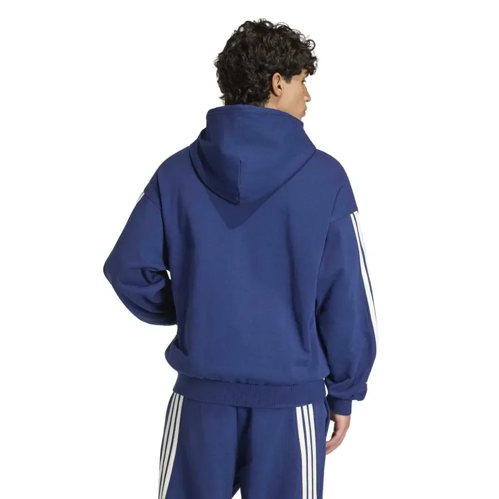 Худи на молнии Adidas Kit 3 Stripes, синий — фото 2