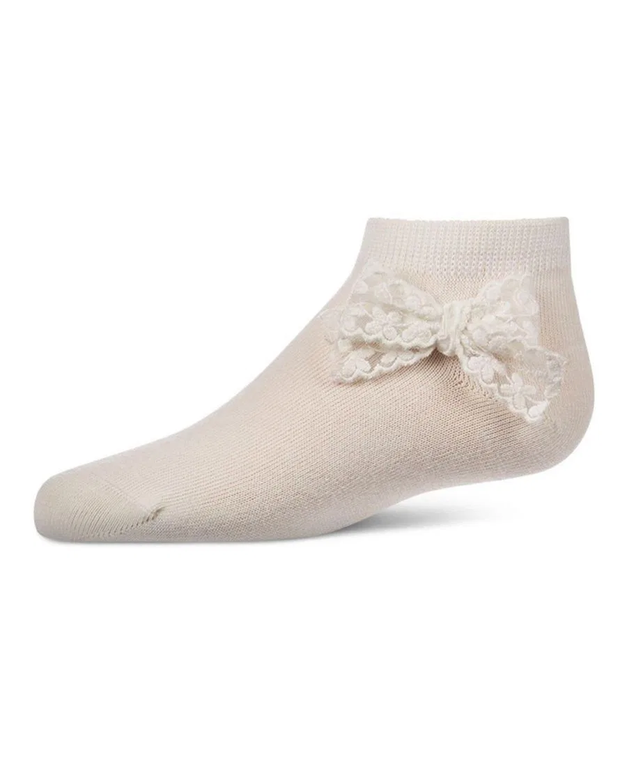 Носки детские с кружевным бантом MeMoi, Winter White