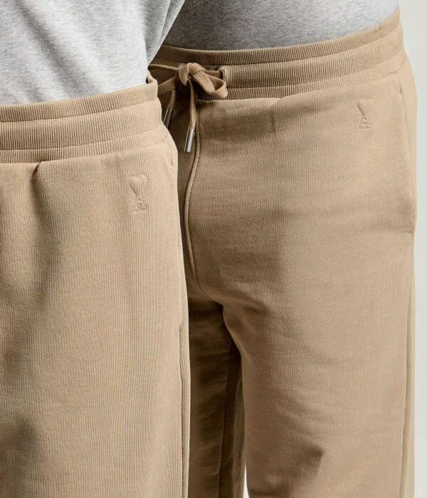 Женские спортивные штаны Relaxed Fit AMI Paris, бежевый — фото 4